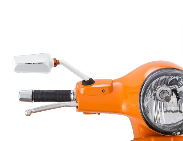 Rétroviseur Stage6 F1 pour Vespa, droit, blanc