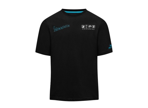 T-shirt Vespa noir collection DEC