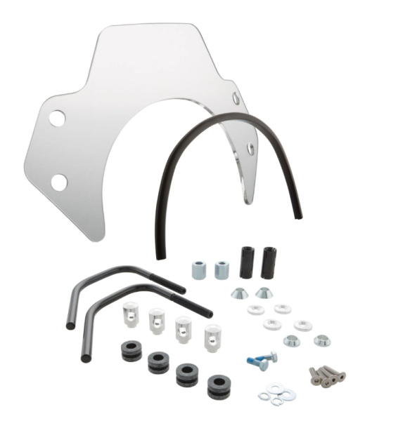 Flyscreen pour Vespa Primavera/Elettrica 50-150ccm 2T/4T, support noir, clair