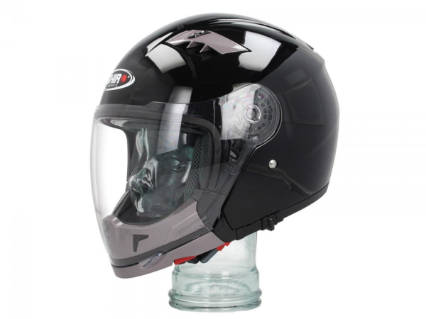 Casque modulaire Shiro, SH414, système, noir