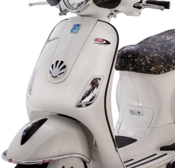 Tube mono fente jambière gauche/droite pour Vespa LX/LXV/S 50-150ccm, noir