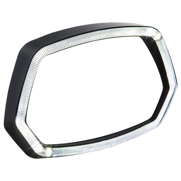 Anneau de lampe anneau lumineux LED noir mat pour Vespa Sprint 125/​150ccm 4T ('13-'18)