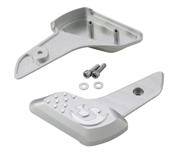 Repose-pieds droit et gauche pour Vespa Primavera /Sprint 50-150ccm 2T/4T AC, argent mat