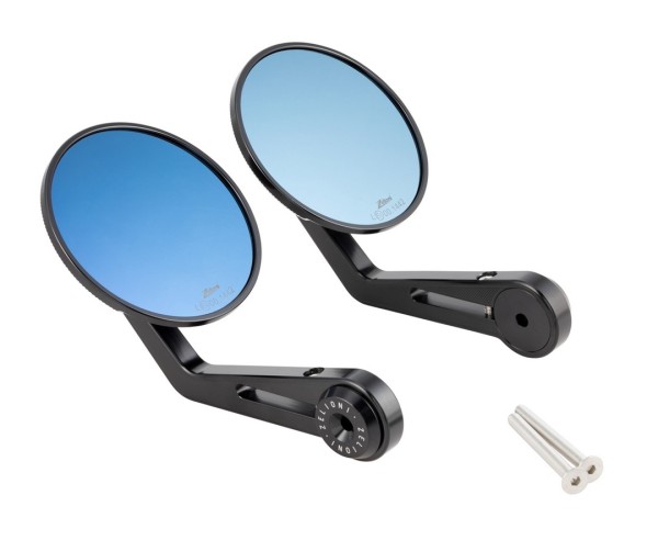 Rétroviseur d'extrémité de guidon ZELIONI pour Vespa, droit et gauche, anodisé noir