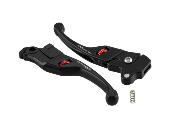Kit de leviers de frein sport MG Biketec noirs pour Vespa Primavera /​Sprint 50-150 cm³ 4 temps (24-) Euro5+