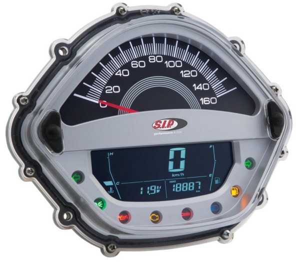 Compte-tours/compteur de vitesse pour Vespa GTS/​GTS Super 125-300ccm ('14-'16), argent