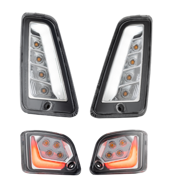 Kit de clignotants avant & arrière pour Vespa GTS/GTS Super/GTV 125-300ccm, clair