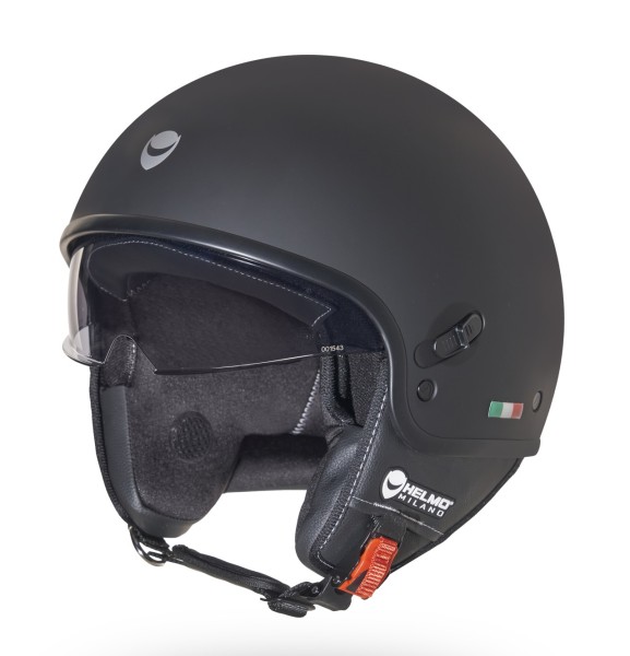 Helmo Milano Demi Jet, Puro Slider, noir mat