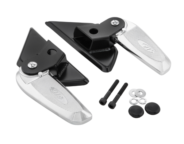 Repose-pieds droit et gauche pour Vespa LX /LXV /S 50-150ccm, noir/chrome