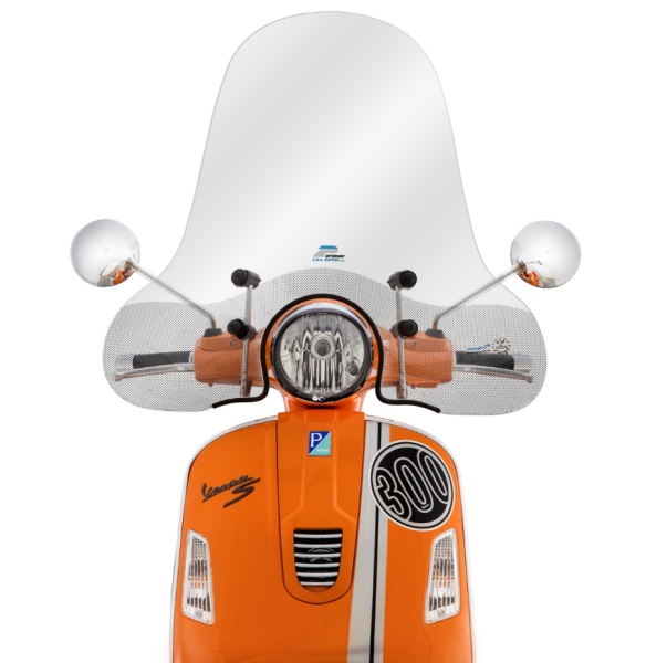 Pare-brise CUPPINI haut pour Vespa GTS/GTS Super/GT/GT L 125-300ccm, clair