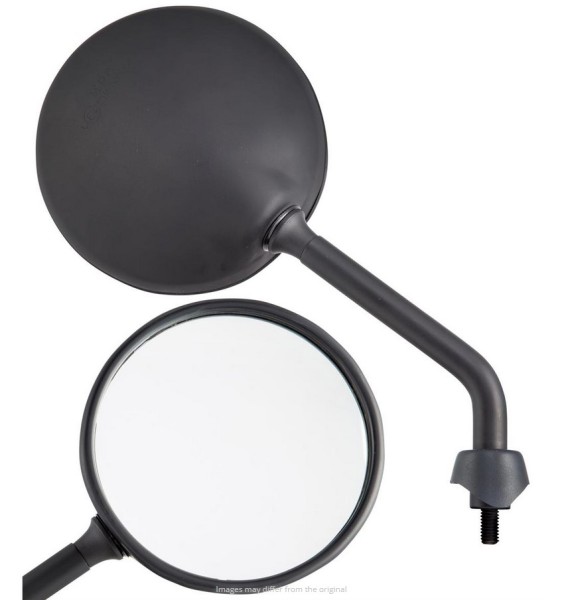 Miroir Shorty pour Vespa, noir mat, droite et gauche