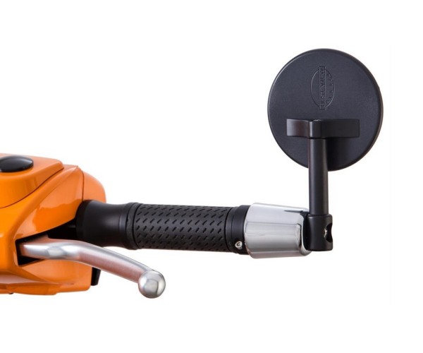 Rétroviseur d'extrémité de guidon MINI pour Vespa, droite et gauche, noir