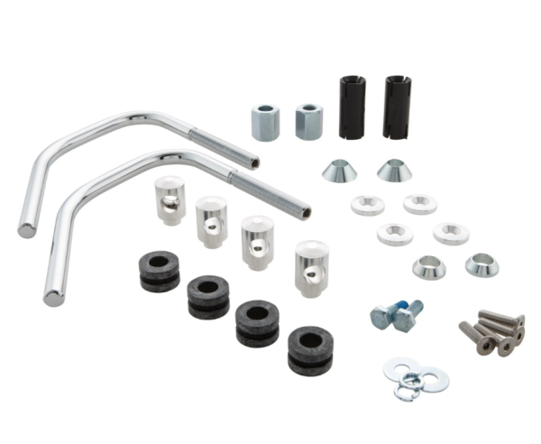 Matériel de montage Flyscreen pour Vespa Sprint 50-150ccm 2T/4T, argenté