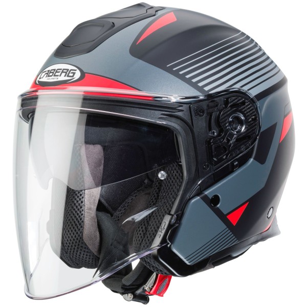 Caberg casque Flyon Rio, noir mat/anthracite-rouge