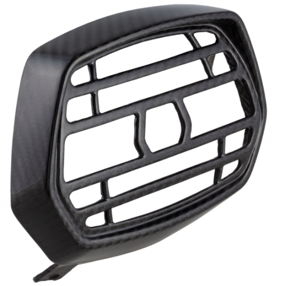 Anneau de lampe avec grille pour Vespa Sprint 50-150ccm 2T/​4T ('13-'18), carbone