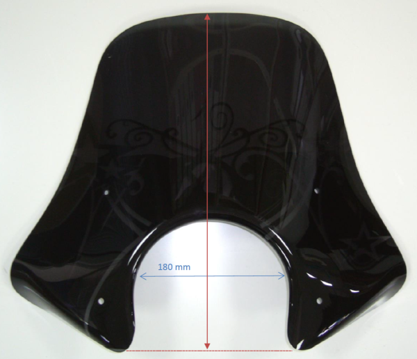 Pare-brise ERMAX Sport H 450 mm pour Vespa GTS/GTS Super/GT L (-22), transparent