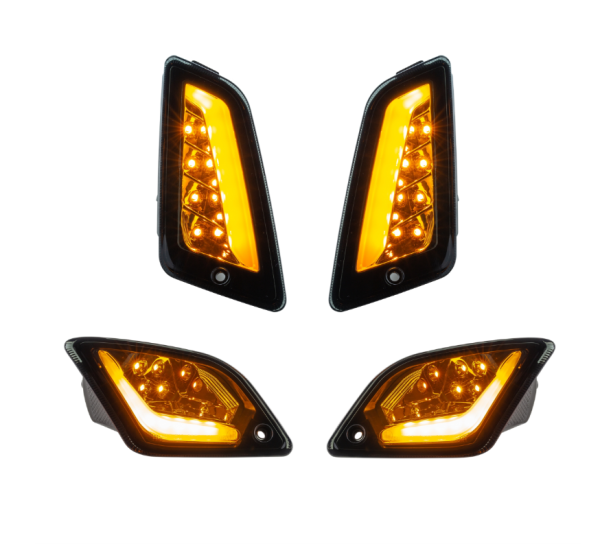 Kit de clignotants avant & arrière pour Vespa GTS/GTS Super/GTV 125-300ccm, teintés