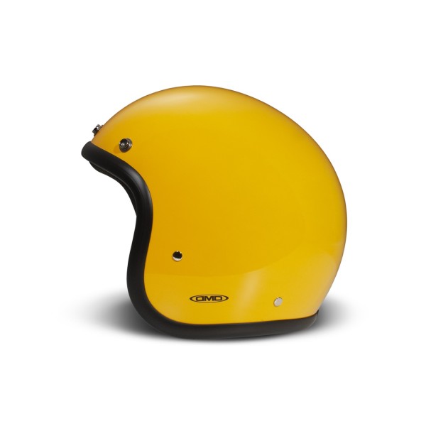 DMD casque jet rétro, jaune, brillant, Yellow, fibre de verre, ECE 22.06