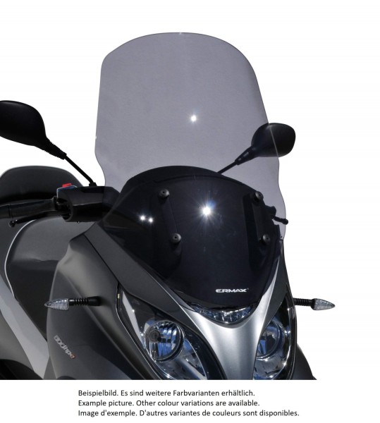 Pare-brise ERMAX pour Piaggio MP3 400 HPE (-22), teinté/light black