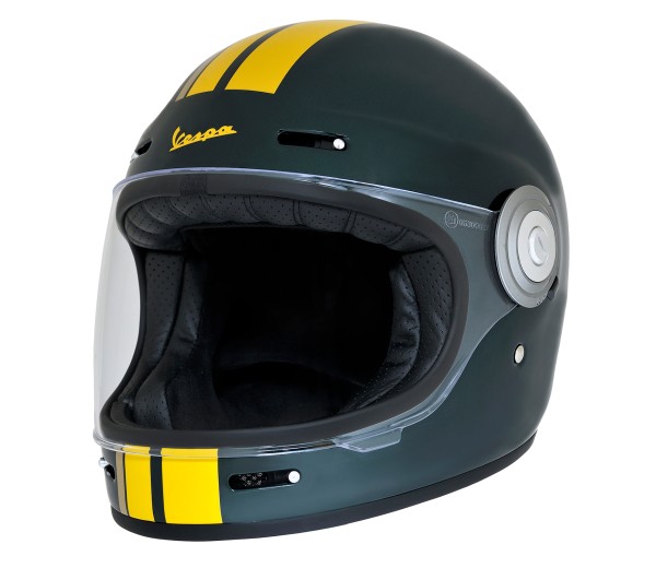 Casque intégral Vespa Racing Sixties 60s vert / jaune