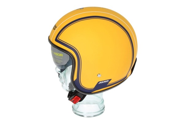 Casque jet Axxis, Hornet SV Royal, jaune mat