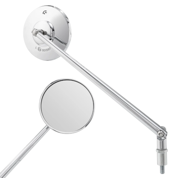 Rétroviseur standard pour Vespa, filetage à droite, chromé