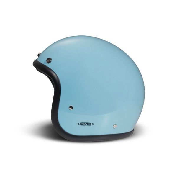 Casque intégral DMD Retro, bleu brillant, Light Blue, fibre de verre, ECE 22.06