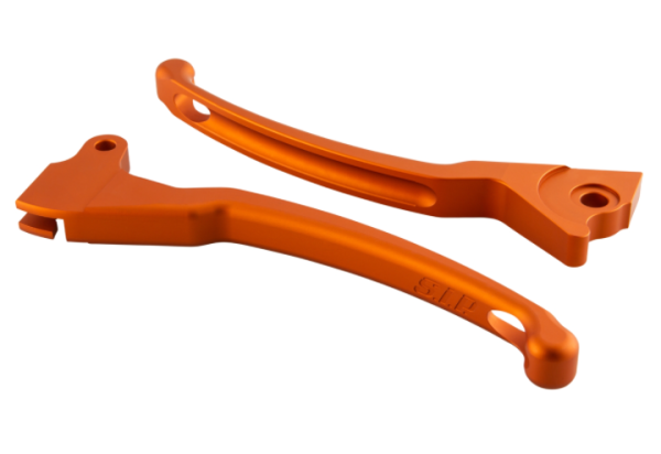 Jeu de leviers sport frein gauche/droit pour Vespa LX/​LXV/​S/​Primavera/​Sprint 50-150ccm, orange mat
