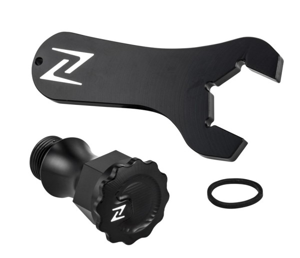 Bouchon de remplissage d'huile pour Vespa GTS/​GTS Super/​GTV 300cc HPE, noir brillant