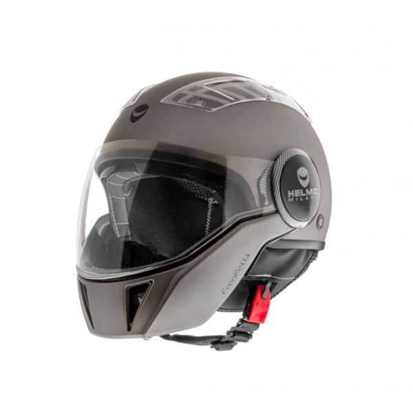 Casque jet Helmo Milano Full, FuoriRotta, anthracite, mat