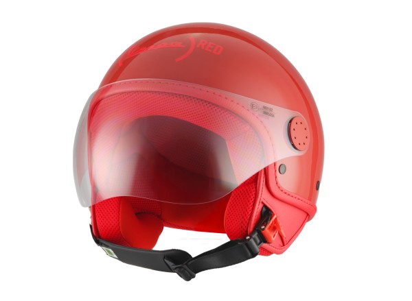 Vespa casque jet visor 4.0 rouge