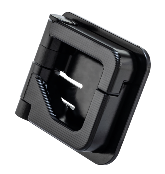 Crochet à bagages pour Vespa GTS/GTS Super 125/300ccm (`22-), alu, noir anodisé