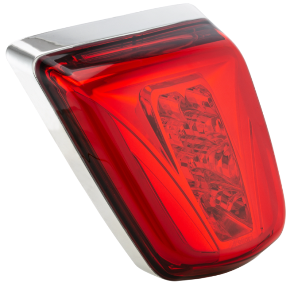 Feu arrière LED rouge pour Vespa Primavera/​Sprint 50-150ccm, bord - chrome
