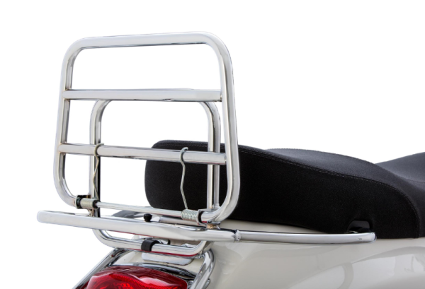Porte-bagages arrière pour Vespa LX/LXV/S 50-150ccm, pliable, chrome