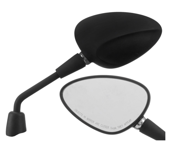 Miroir Shorty noir mat droit et gauche pour Vespa Sprint 50-150ccm 2T/​4T