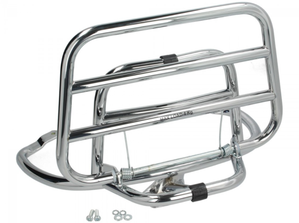 Porte-bagages arrière pliable Vespa Primavera / Sprint / Elettrica - Chrome