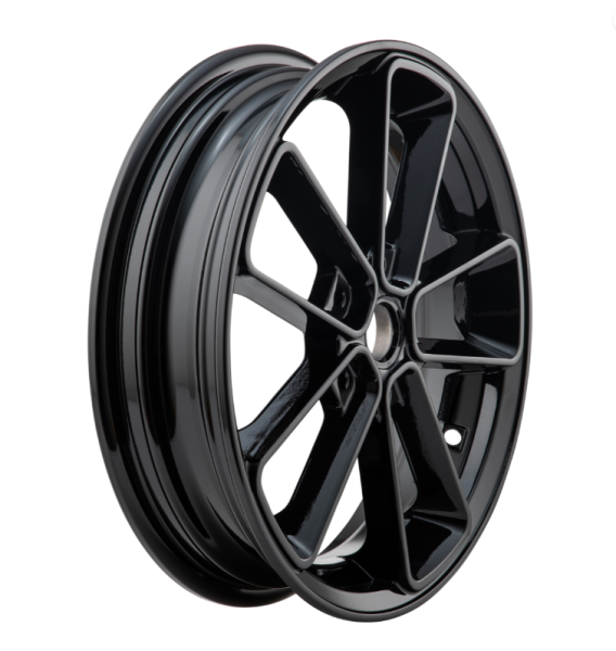 Jante avant/arrière 13" pour Vespa GTS/GTS Super/GTV/GT 60/GT/GT L 125-300cc, noir brillant