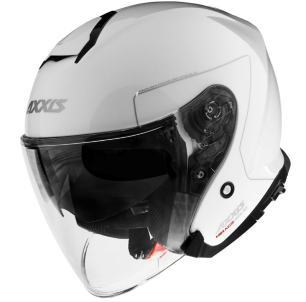 Casque jet Axxis, Mirage SV Solid, blanc brillant
