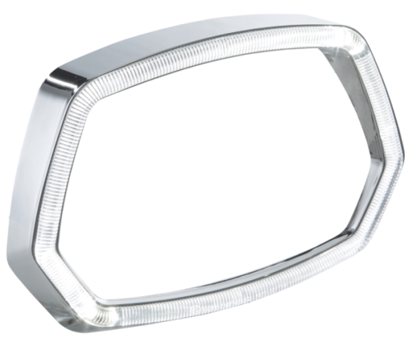 Anneau de lampe anneau lumineux LED chromé pour Vespa Sprint 50ccm 2T/​4T ('13-'18)