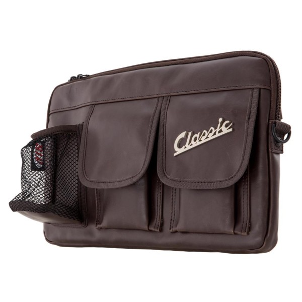 Sac "Classic" pour coffre/boîte à gants Vespa - marron, simili cuir