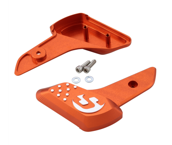 Repose-pieds droit et gauche pour Vespa Primavera /Sprint 50-150ccm 2T/4T AC, orange mat