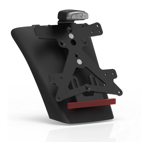 Support de plaque d'immatriculation feu arrière RIZOMA pour Vespa GTS/GTS Super/GTV 125-300ccm (`23-), noir
