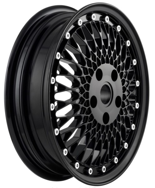 Jante Peigne 1 avant/arrière pour Vespa GTS/​GTS Super/​GTV/GT/946 125-300ccm, noir brillant
