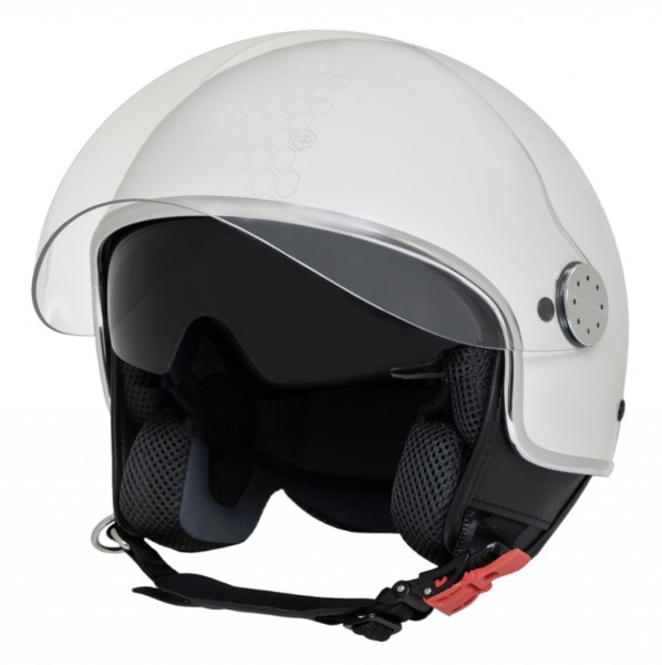Casque intégral Piaggio Demi Jet Mirror blanc mat - S