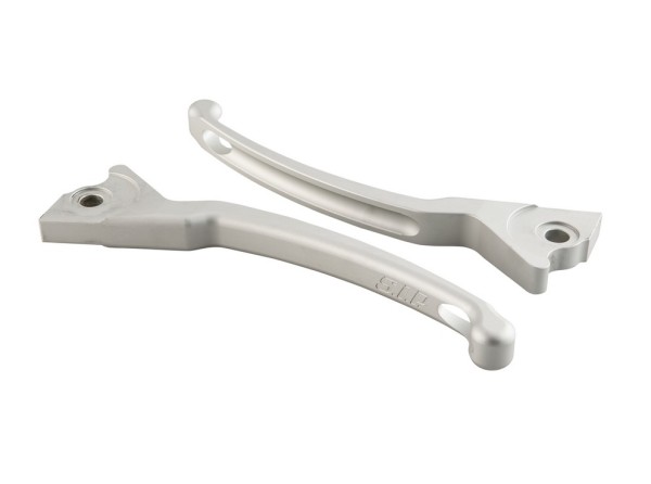 Jeu de leviers de frein sport pour Vespa, droite et gauche, argent mat