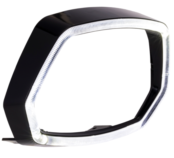 Anneau de lampe anneau lumineux LED noir brillant pour Vespa Sprint 50ccm 2T/​4T ('13-'18)