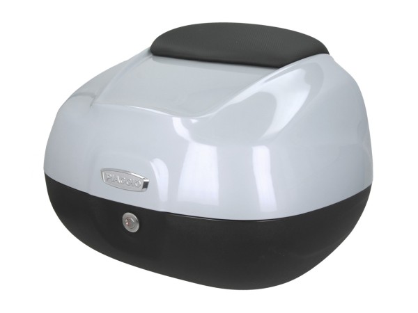 Top case 37 L avec dossier pour Piaggio MP3 HPE 530 Exclusive (2024) - gris Mercurio G18