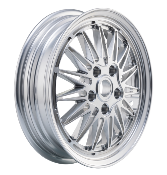 Jante Comb 3 avant/arrière 12" pour Vespa GTS/GTS Super/GTV/GT/946 125-300cc, argentée