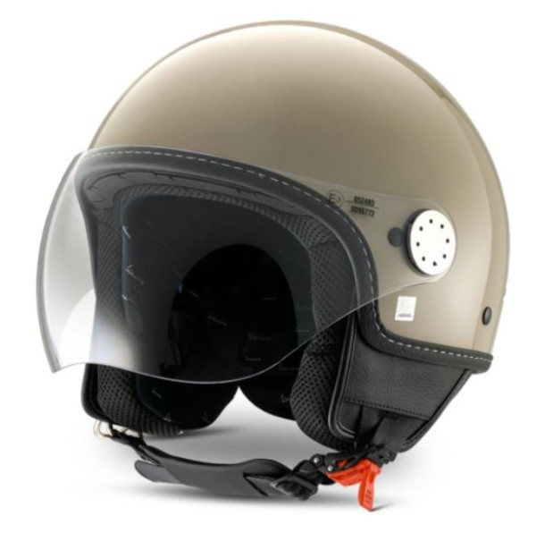 Casque jet Vespa, visière longue Vespa, beige brillant (Q01) - XL