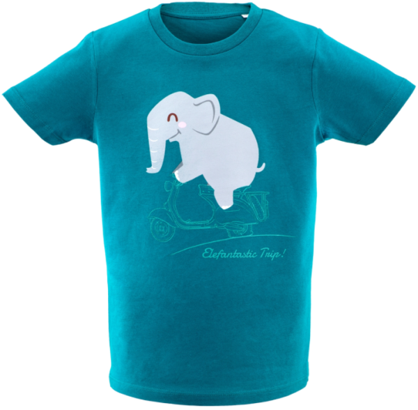 T-shirt enfant "Elefantastic Trip!", turquoise
